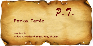 Perka Teréz névjegykártya